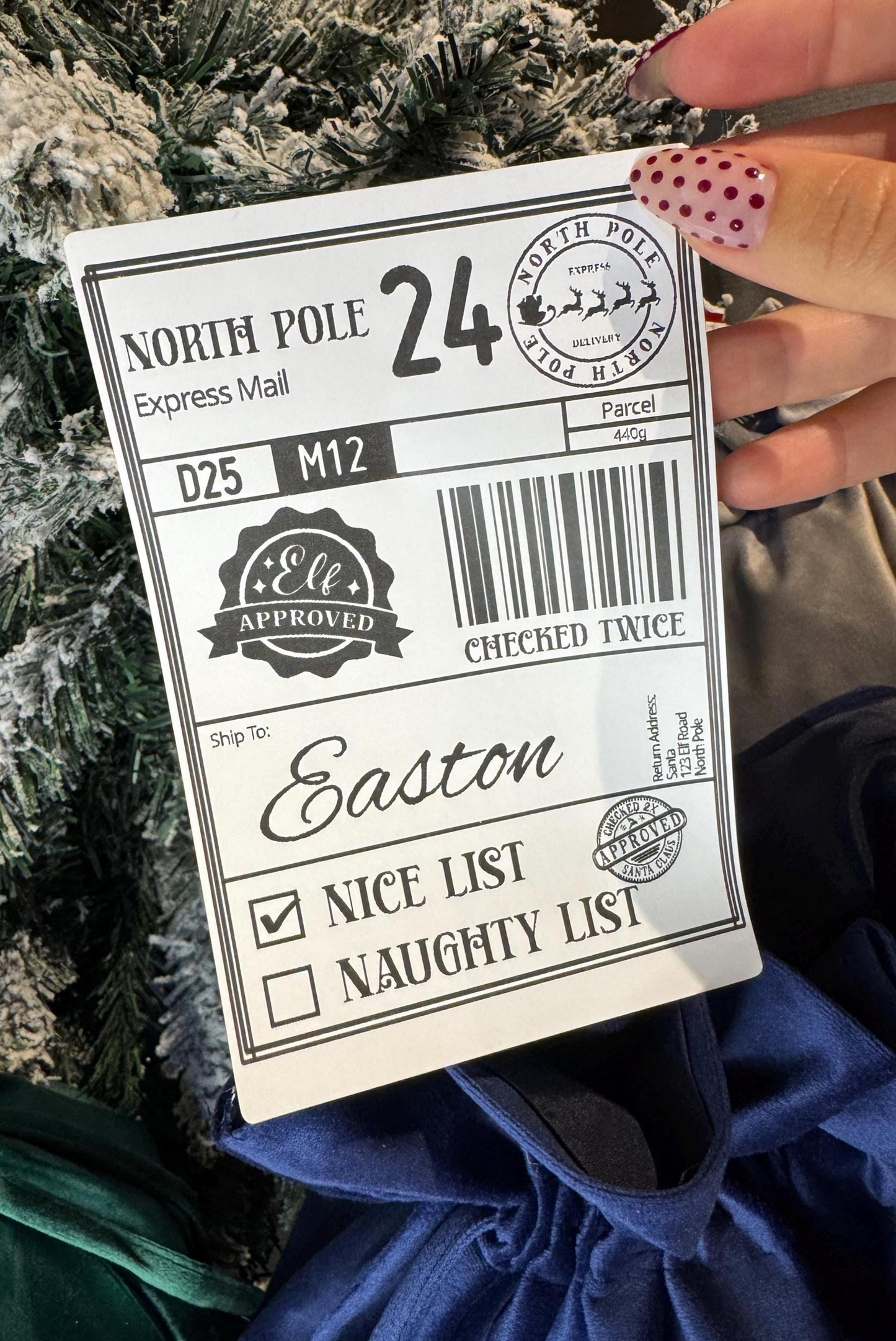 Christmas Postage Label