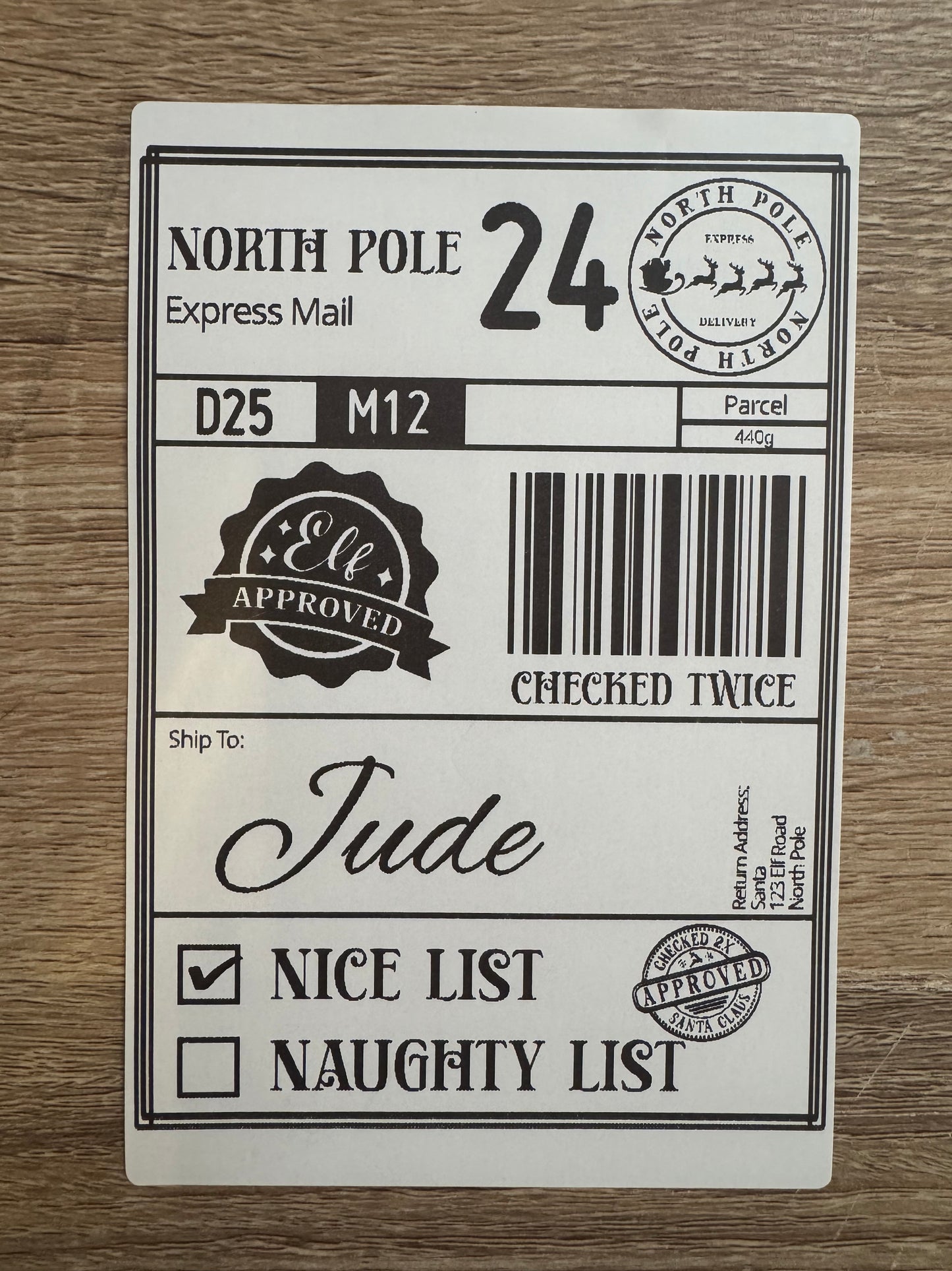 Christmas Postage Label