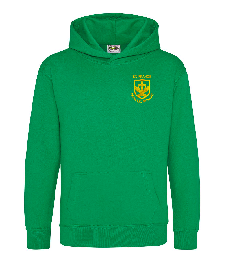St Francis Adult P.E. Hoodie Green/ St Clare