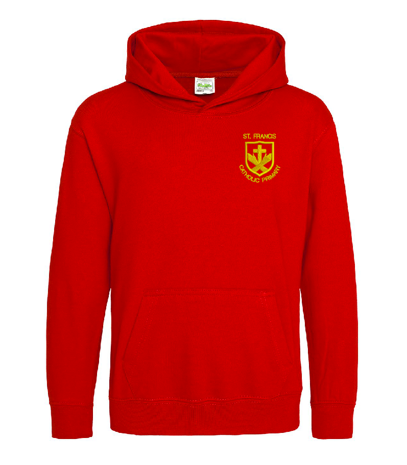 St Francis Adult P.E. Hoodie Red/St Anne