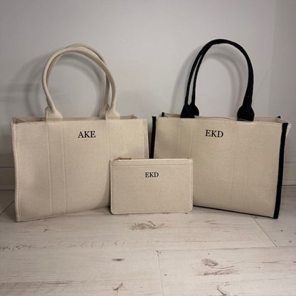 Personalised Tote Bag & Travel Wallet Set