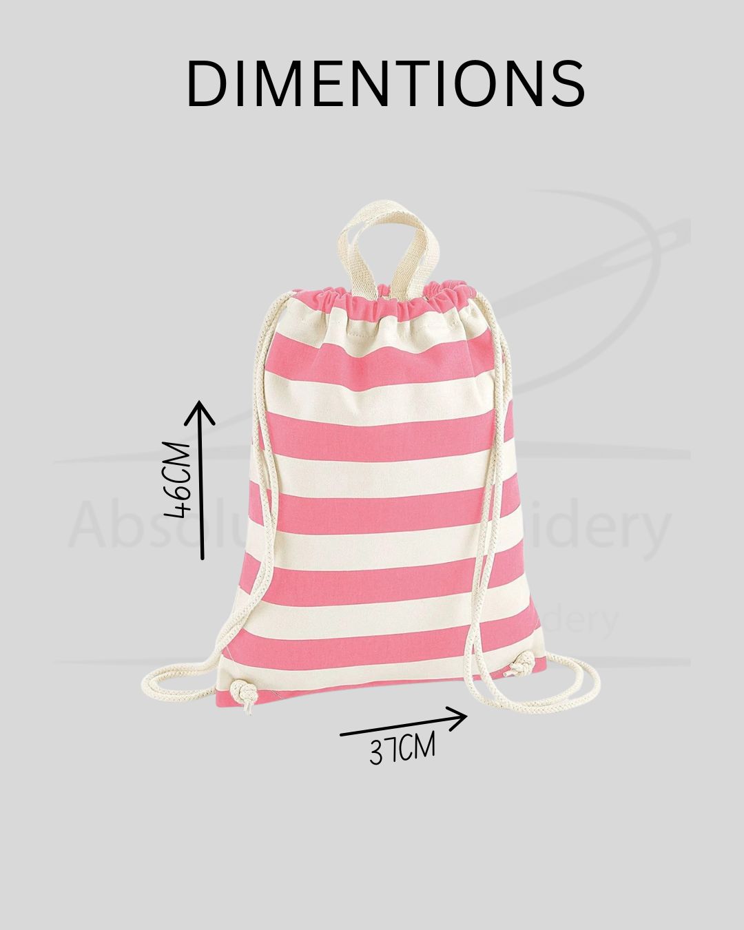 Embroidered Nautical Drawstring Bag