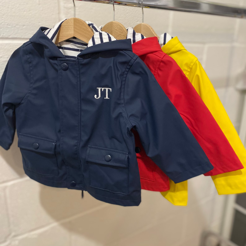 Child Rain Jacket embroidered by Absolute Embroidery