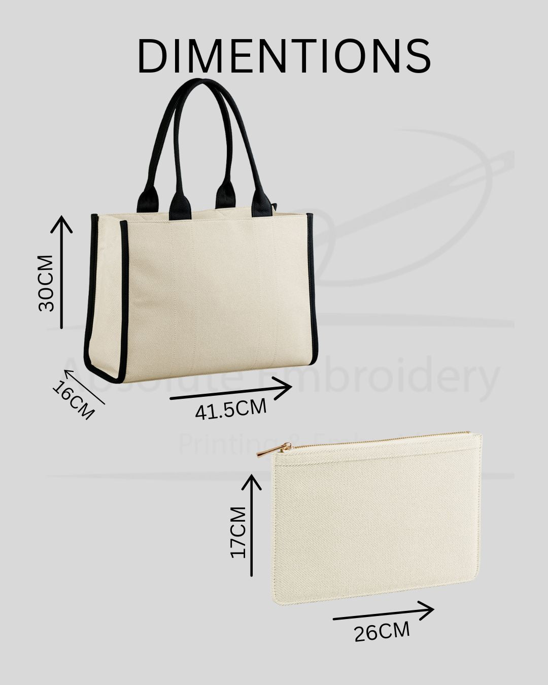 Large Zipped Tote Bag