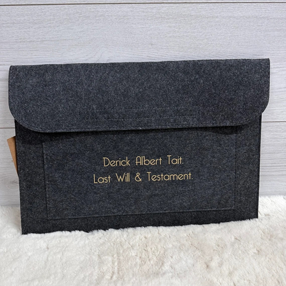 Personalised Last Will & Testament Folder
