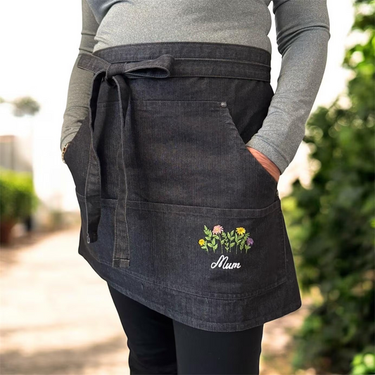 Personalised Embroidered Waist Apron