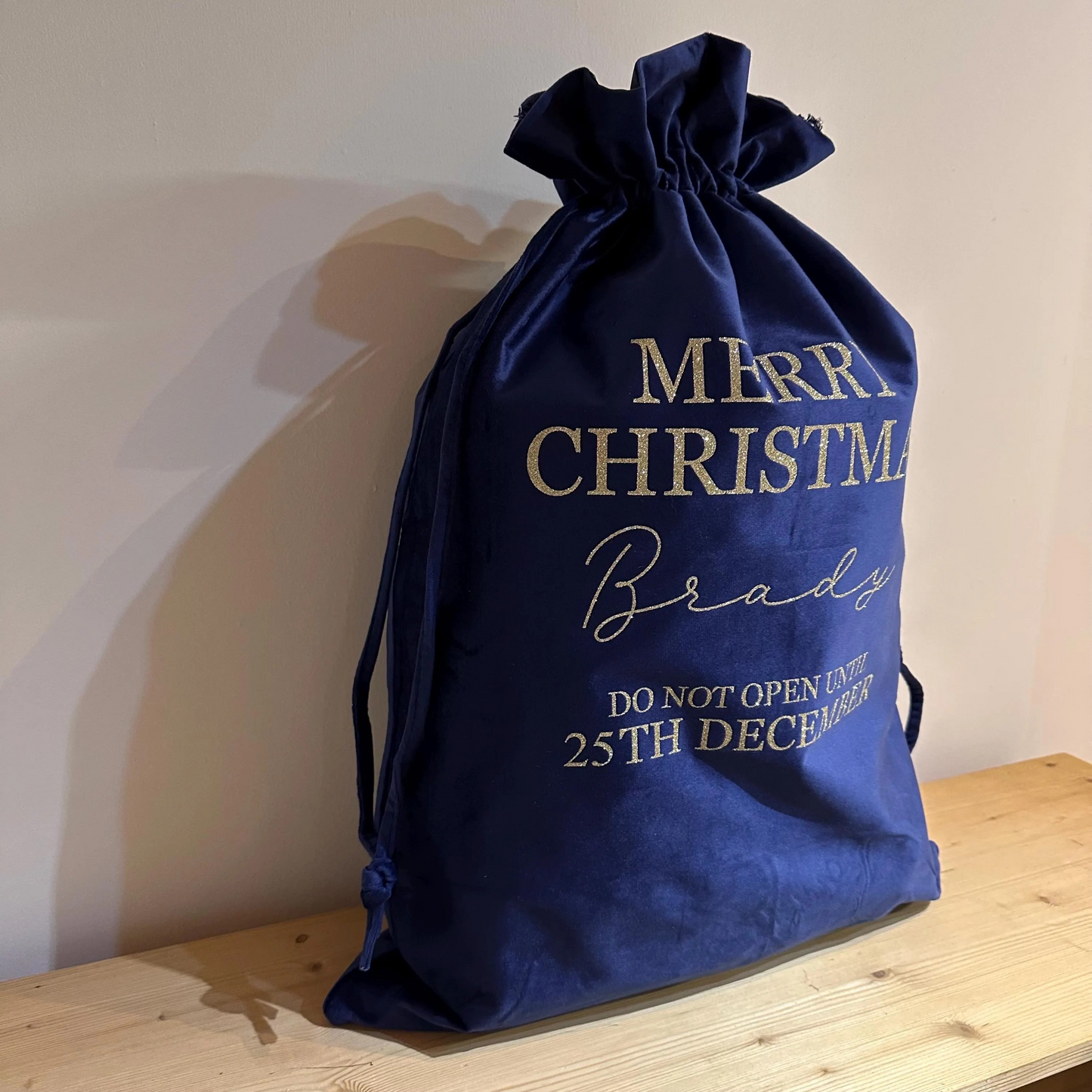 Personalised Velvet Christmas Sack