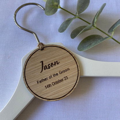 Wooden Wedding Hanger Tag