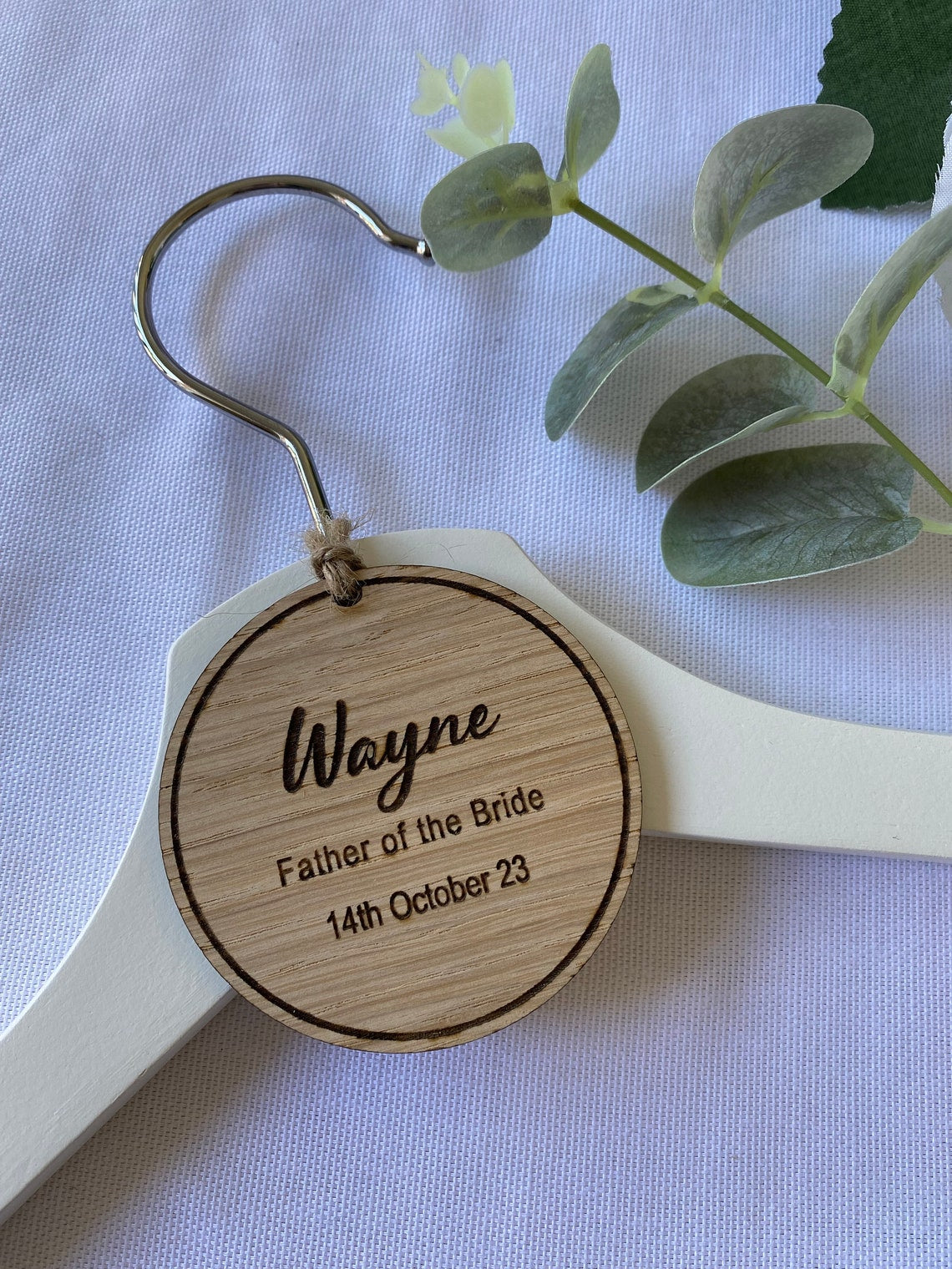 Wooden Wedding Hanger Tag