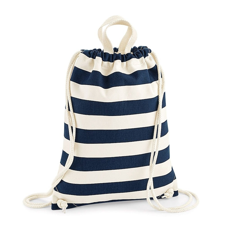 Embroidered Nautical Drawstring Bag