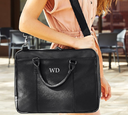 Leather Look Laptop Bag