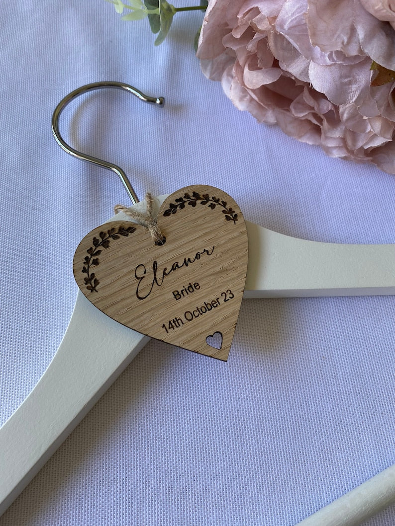 Wooden Wedding Hanger Tag