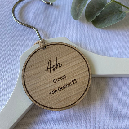 Wooden Wedding Hanger Tag