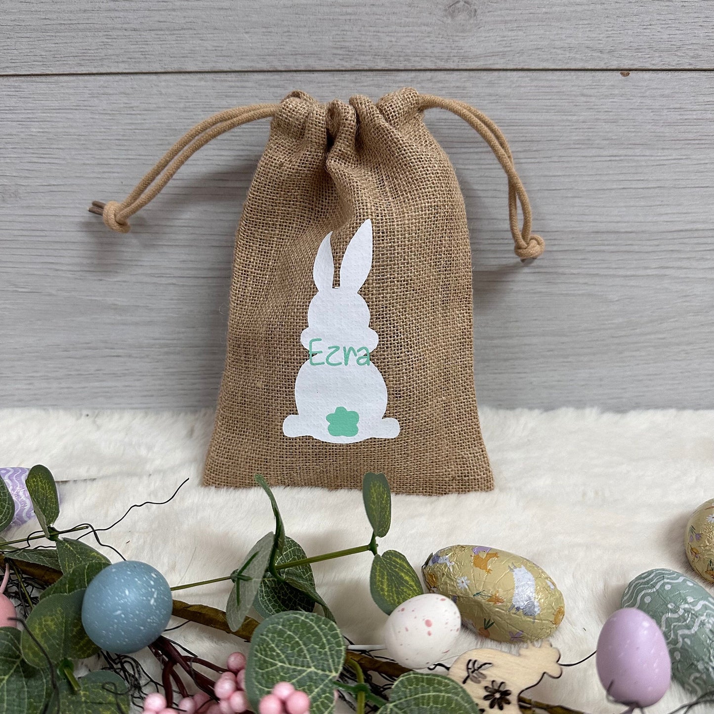 Easter Bunny Jute Sack