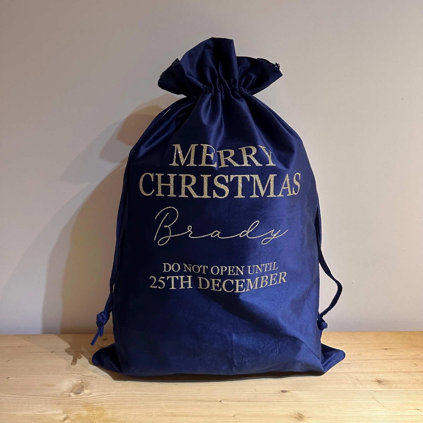Personalised Velvet Christmas Sack