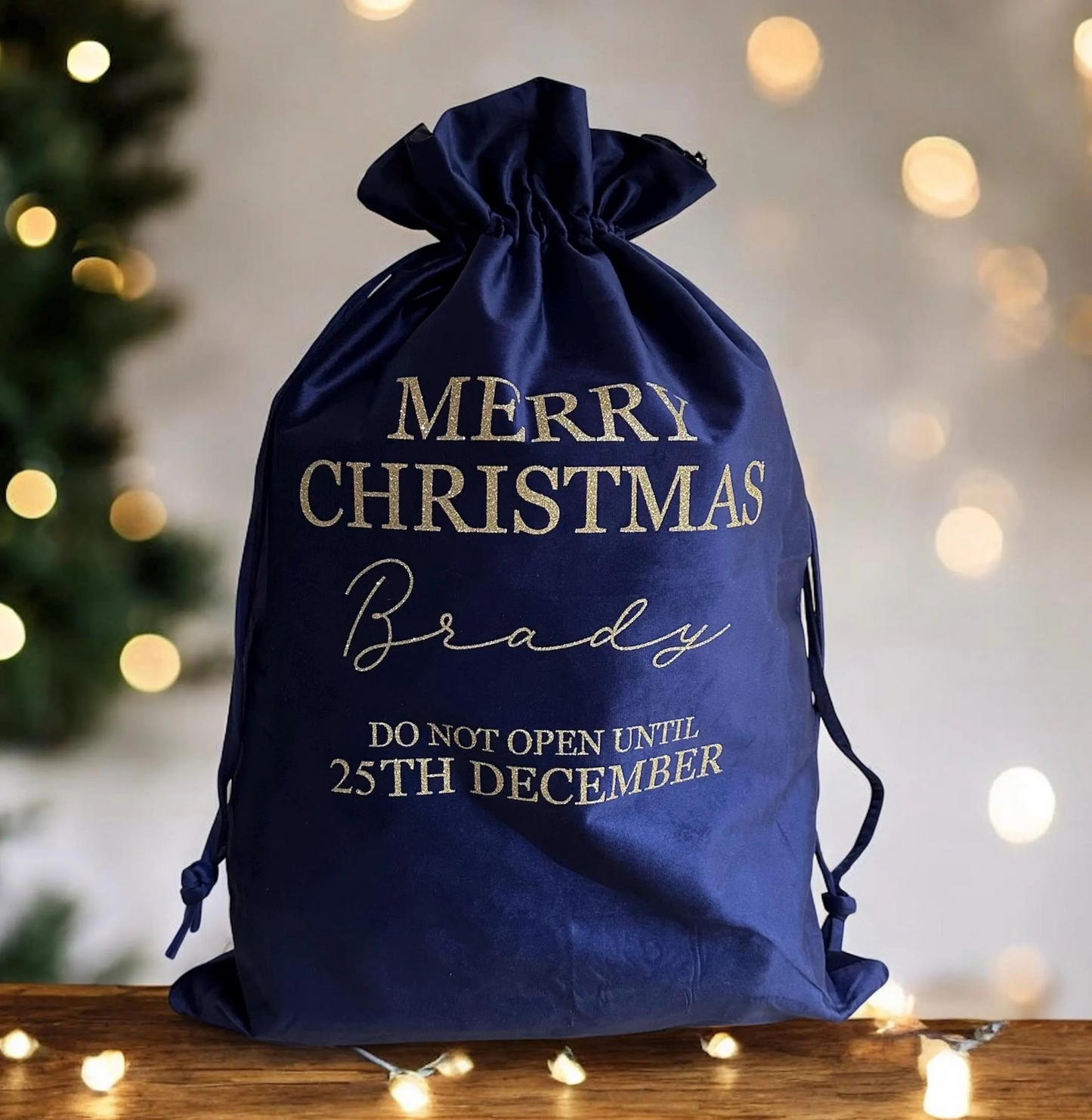 Personalised Velvet Christmas Sack