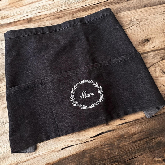 Personalised Embroidered Waist Apron