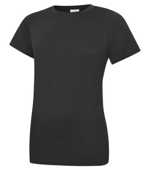 White Court Dance Round Neck Fitted T-Shirt