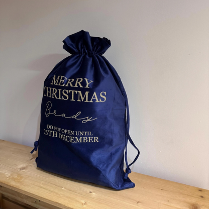 Personalised Velvet Christmas Sack